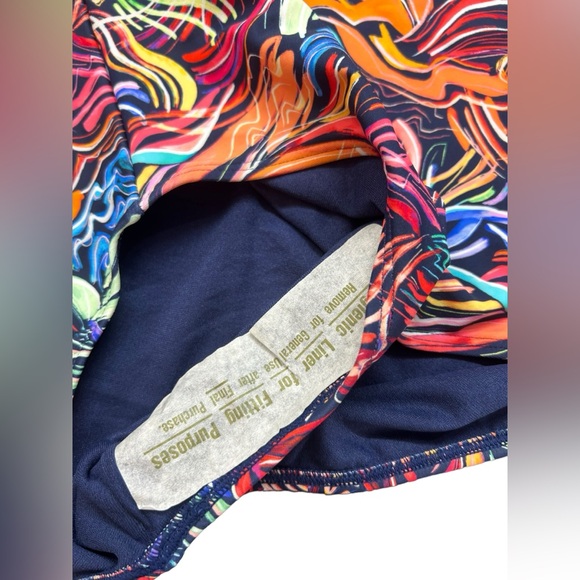 ATHLETA GIRL FIELD DAY one piece racerback colorful swimsuit swimwear XL/14 NWT - Picture 5 of 6